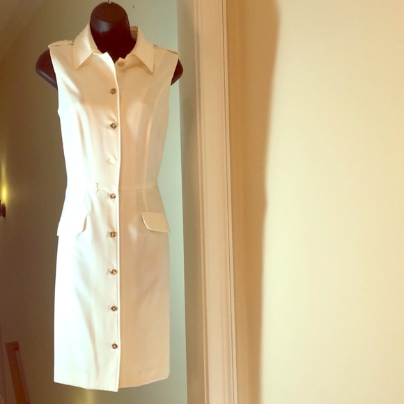 Calvin Klein Dresses & Skirts - SALE! CALVIN KLEIN sz 8 white button down dress
